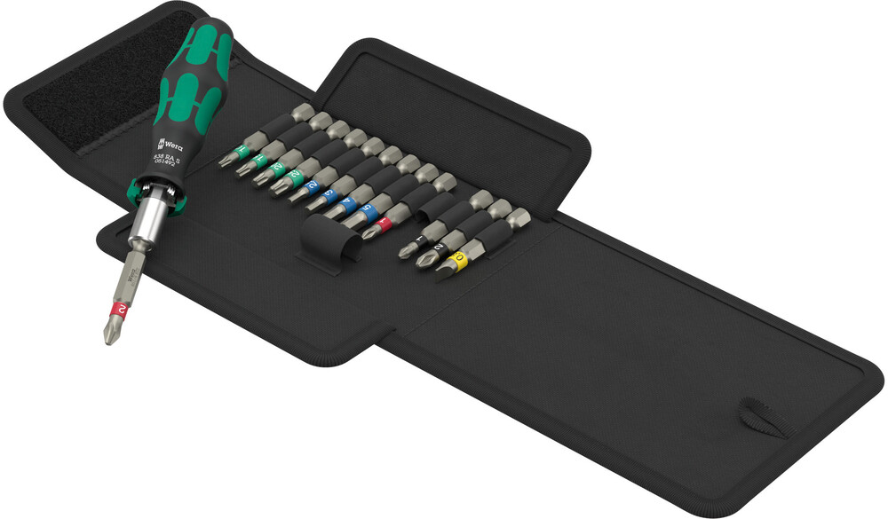 Wera Phillips, Pozidriv, Slotted, Torx Bit Holder Screwdriver, 14-Piece
