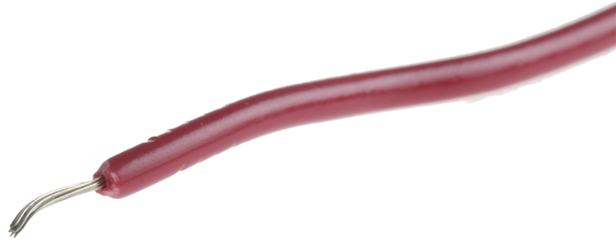 Alpha Wire Red 0.2 mm² Hook Up Wire, 24 AWG, 7/0.20 mm, 30m, PVC Insulation, 3070 RD005