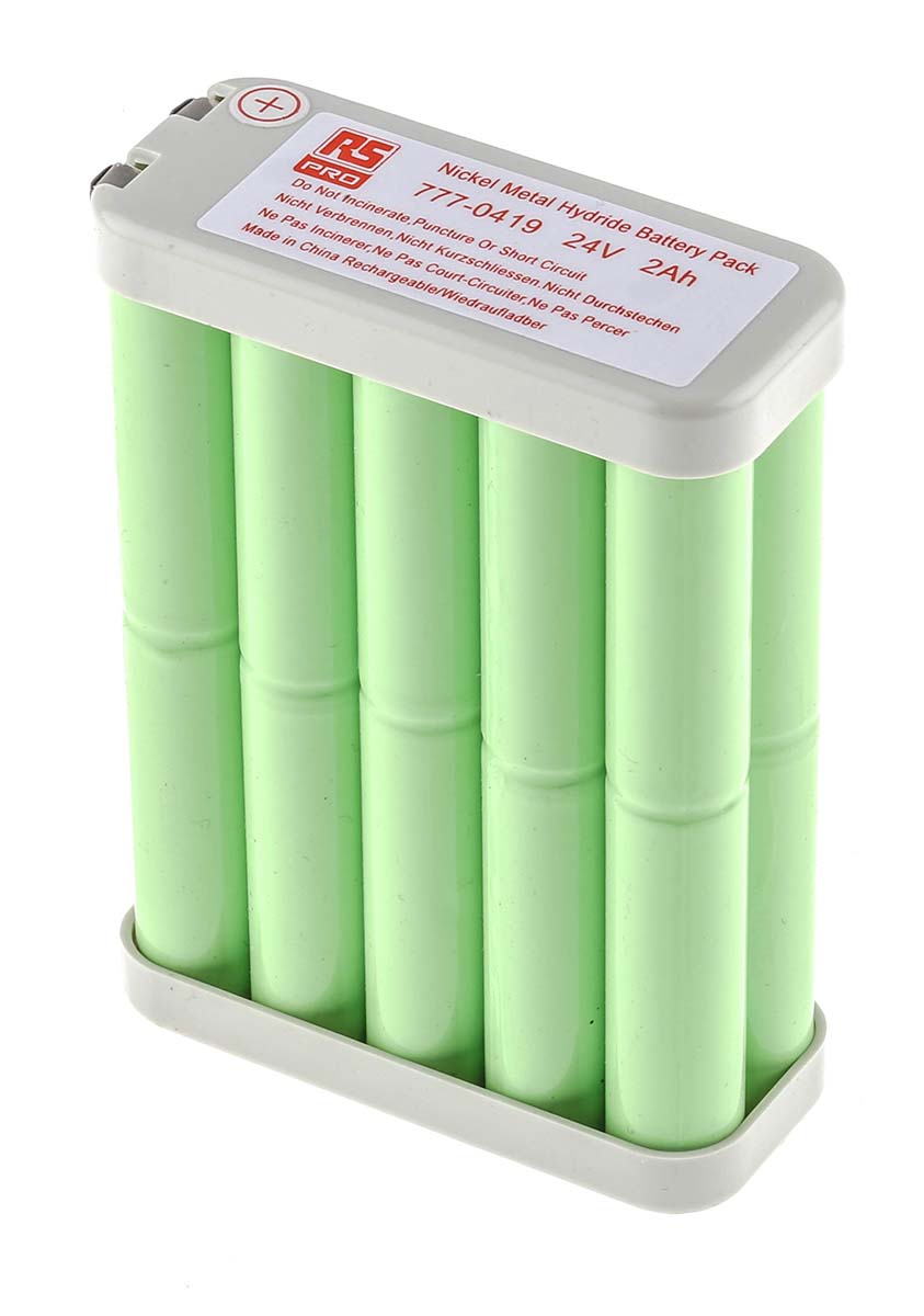 RS PRO 24V NiMH Rechargeable Battery Pack, 2Ah - Pack of 1