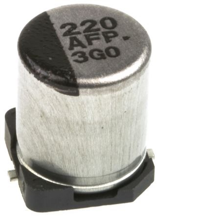 Panasonic 220μF Aluminium Electrolytic Capacitor 10V dc, Surface Mount - EEEFPA221XAP