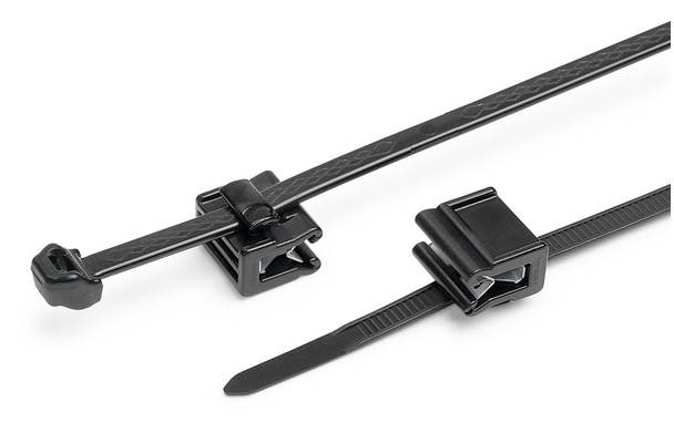 HellermannTyton Cable Ties, Cable Tray Cable Tie, 200mm x 4.9 mm, Black Polypropylene, Pk-500
