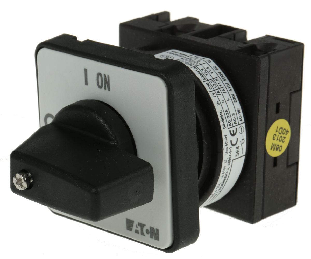 Eaton, SP 2 Position 90° On-Off Cam Switch, 690V ac, 20A, Rotary Actuator