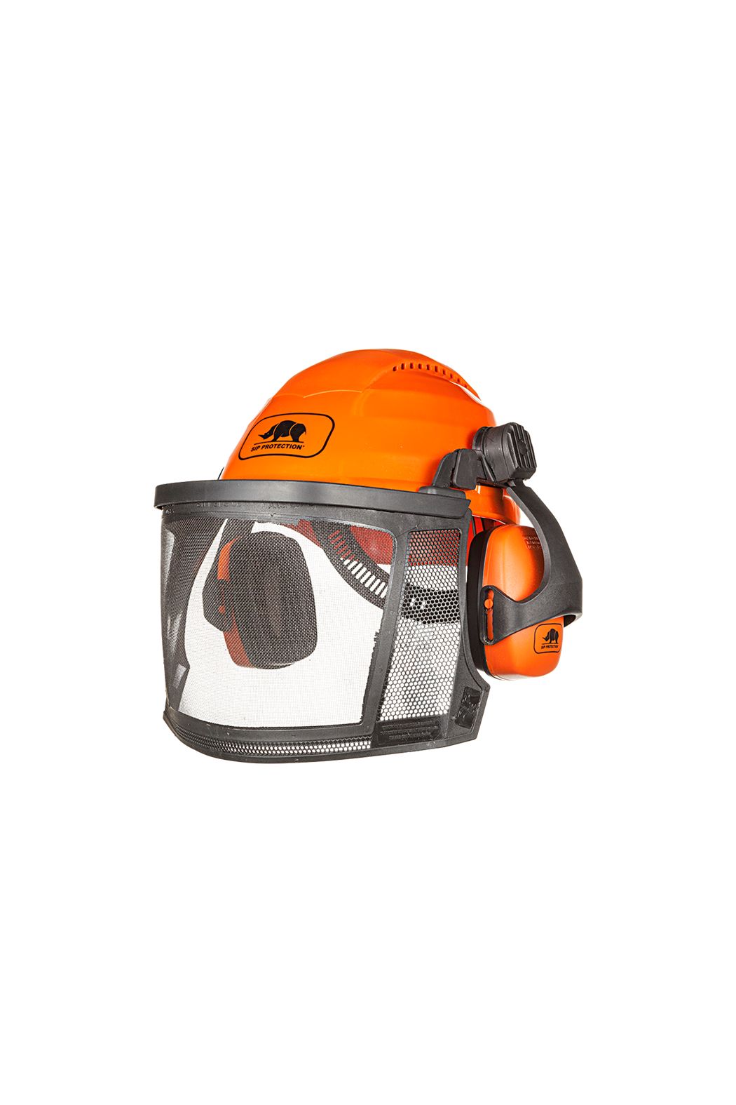 SIP Protection Head-to-toe Orange Hard Hats with Chin Strap, AdjustableVentilated