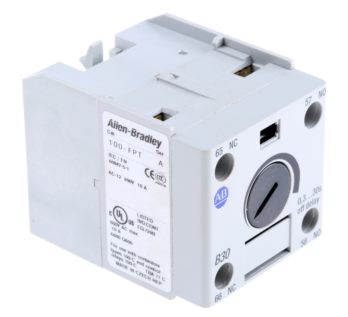 Allen Bradley Bulletin Contactor Timer for use with 100-C all, 700-CF