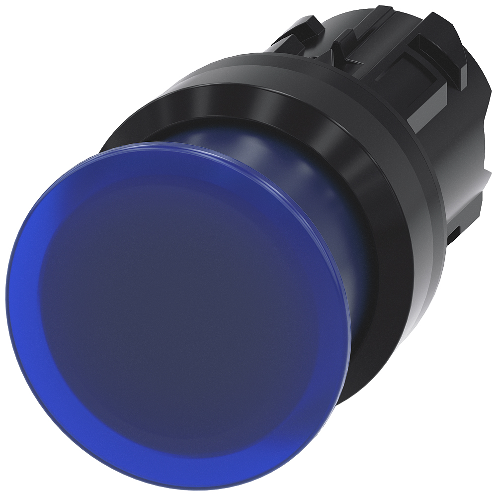 Siemens SIRIUS ACT 3SU10 Series Blue Momentary Push Button Head, 22mm Cutout, IP66, IP67, IP69K
