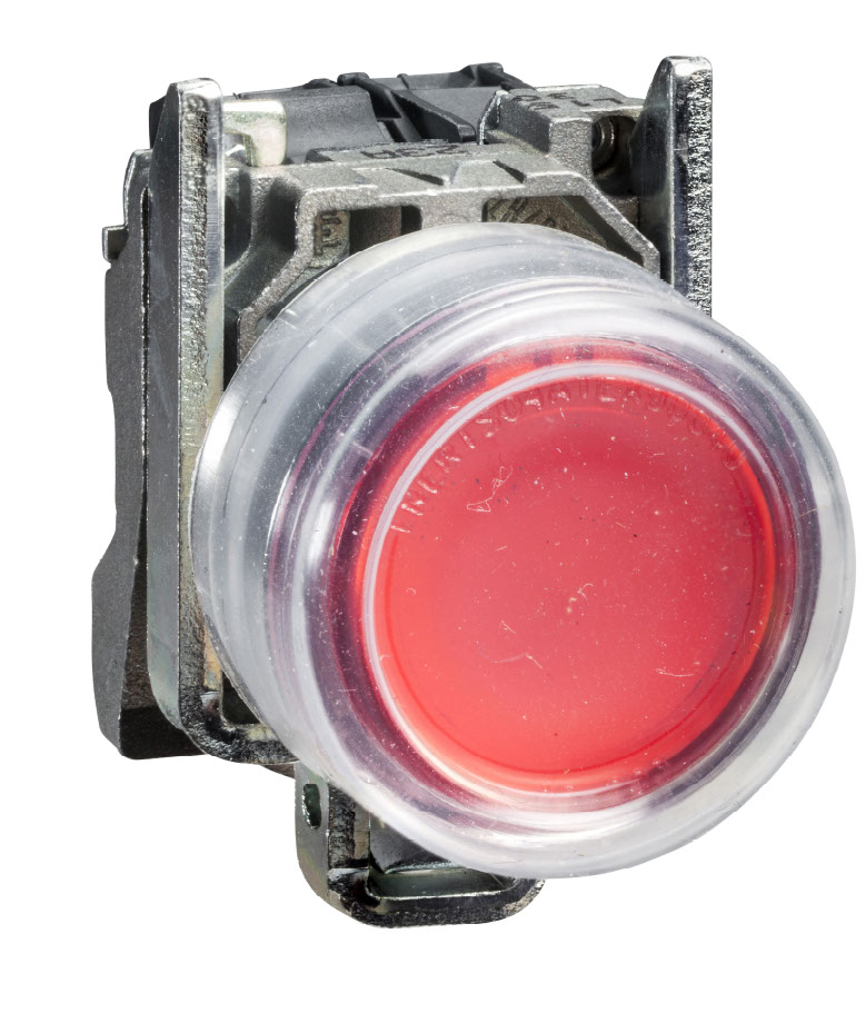 Schneider Electric XB4 Series Illuminated Push Button Complete Unit, 22mm Cutout, SPST-NC, IP65