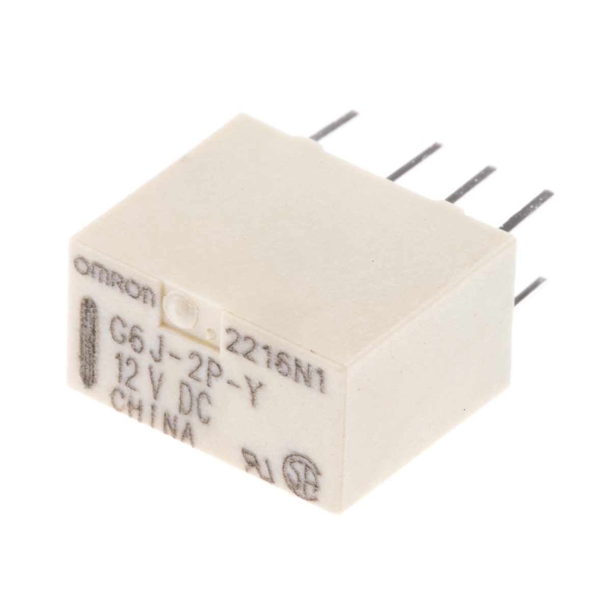 Omron PCB Mount Signal Relay, 12V dc Coil, 1A Switching Current, DPDT