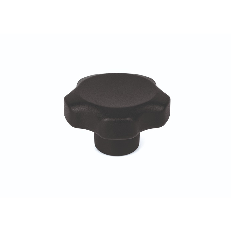 RS PRO Black Thermoplastic Multiple Lobes Clamping Knob, M12, Female Insert