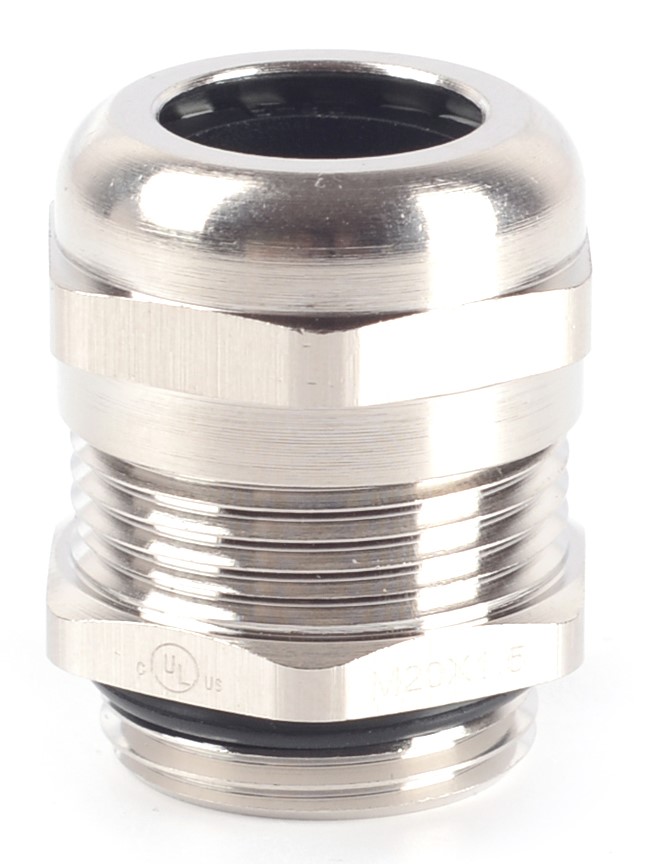 RS PRO Nickel Plated Brass Cable Gland, M20 Thread, 10mm min., 14mm max., IP68