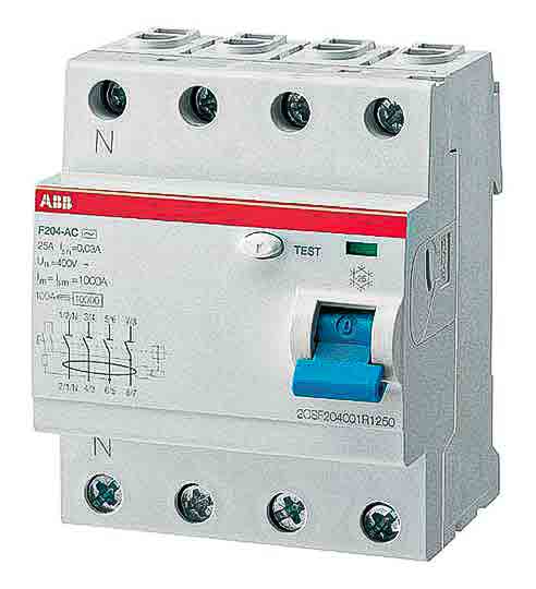 ABB RCCB, 40A, 4 Pole
