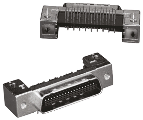 3M MDR 102 26 Way Right Angle Through Hole D-sub Connector Plug, 1.27mm Pitch