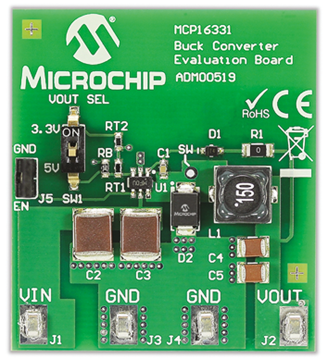 Microchip Evaluation Board Buck Converter for MCP16331