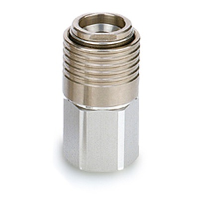 SMC Stainless Steel Female Coupler Nipple, 1/4 in Female One Touch Fitting