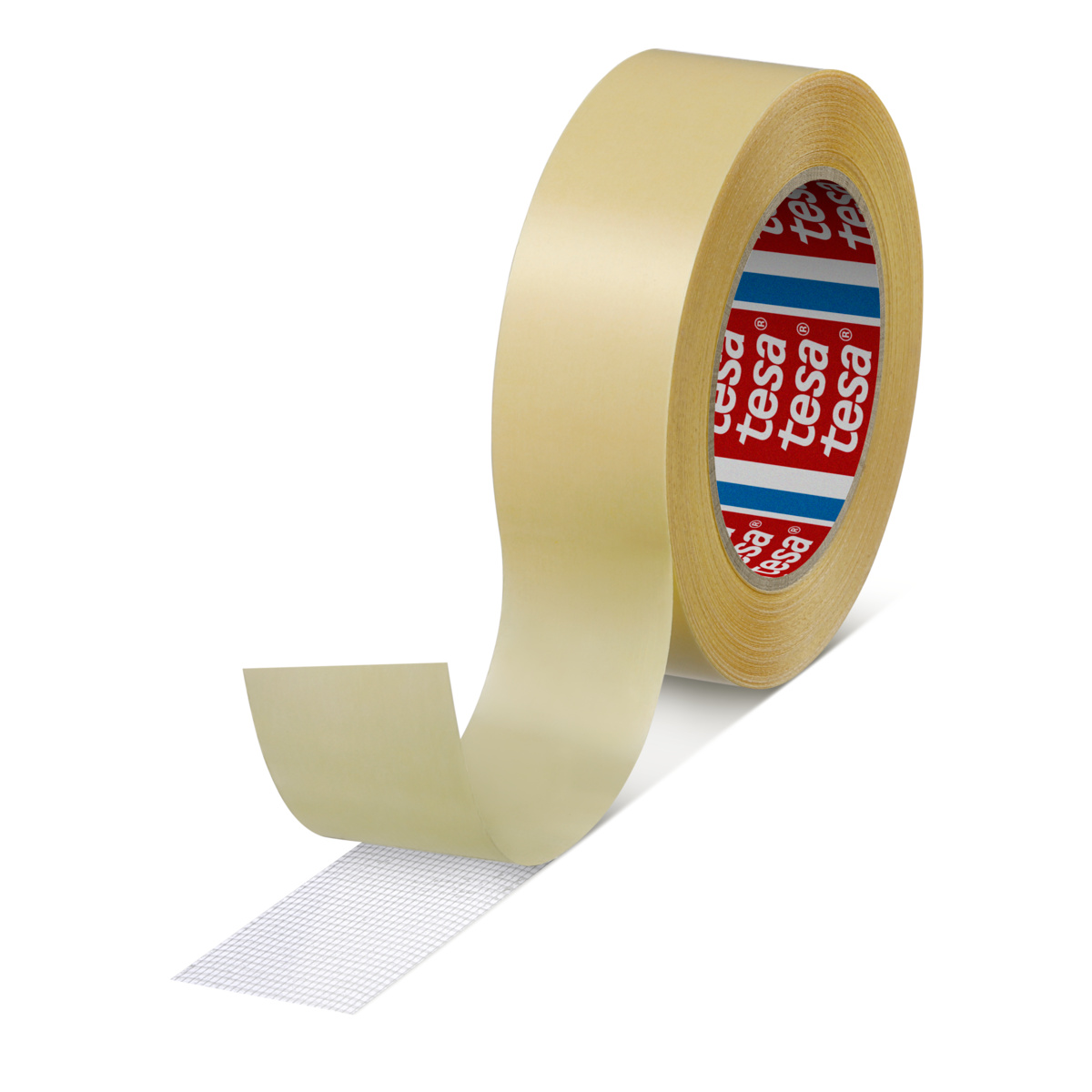 Tesa 04934-00001-00 White Double Sided Tape, 0.2mm Thick, 24 N/cm, Fabric Backing, 38mm x 25m