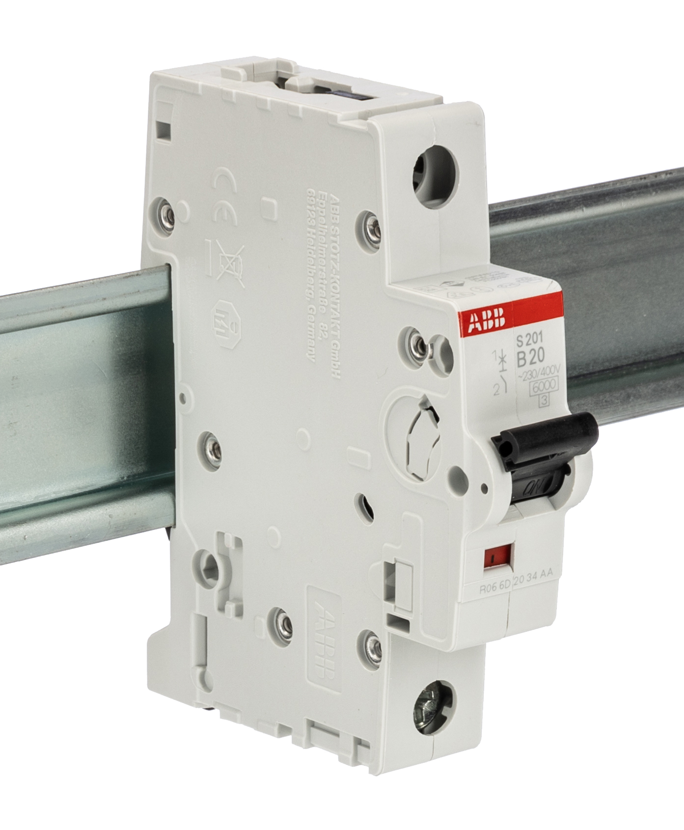 ABB System Pro M Compact S200 MCB, 1P, 20A Curve B