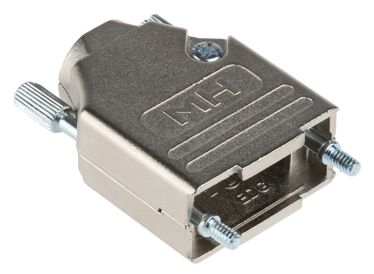 MH Connectors MHDTZK-RA Series Zinc D Sub Backshell, 9 Way, Strain Relief