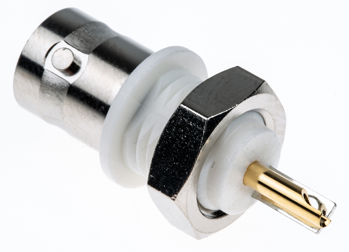 Telegartner, Jack Panel Mount BNC Connector, 50Ω, Solder Termination, Straight Body