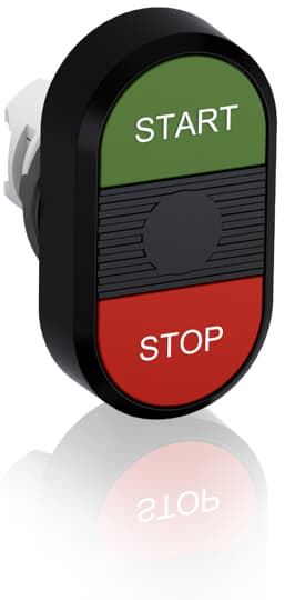 ABB MPD4 Series Green, Red Momentary Push Button Head, 22.5mm Cutout