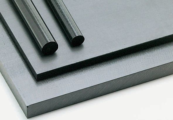 RS PRO Black Nylon Rod, 1m x 45mm Diameter