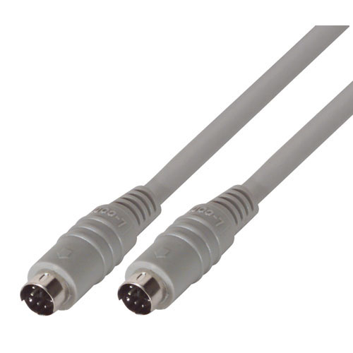 L-Com Male 6 Pin Header to Male 6 Pin Header Grey DIN Cable 6ft