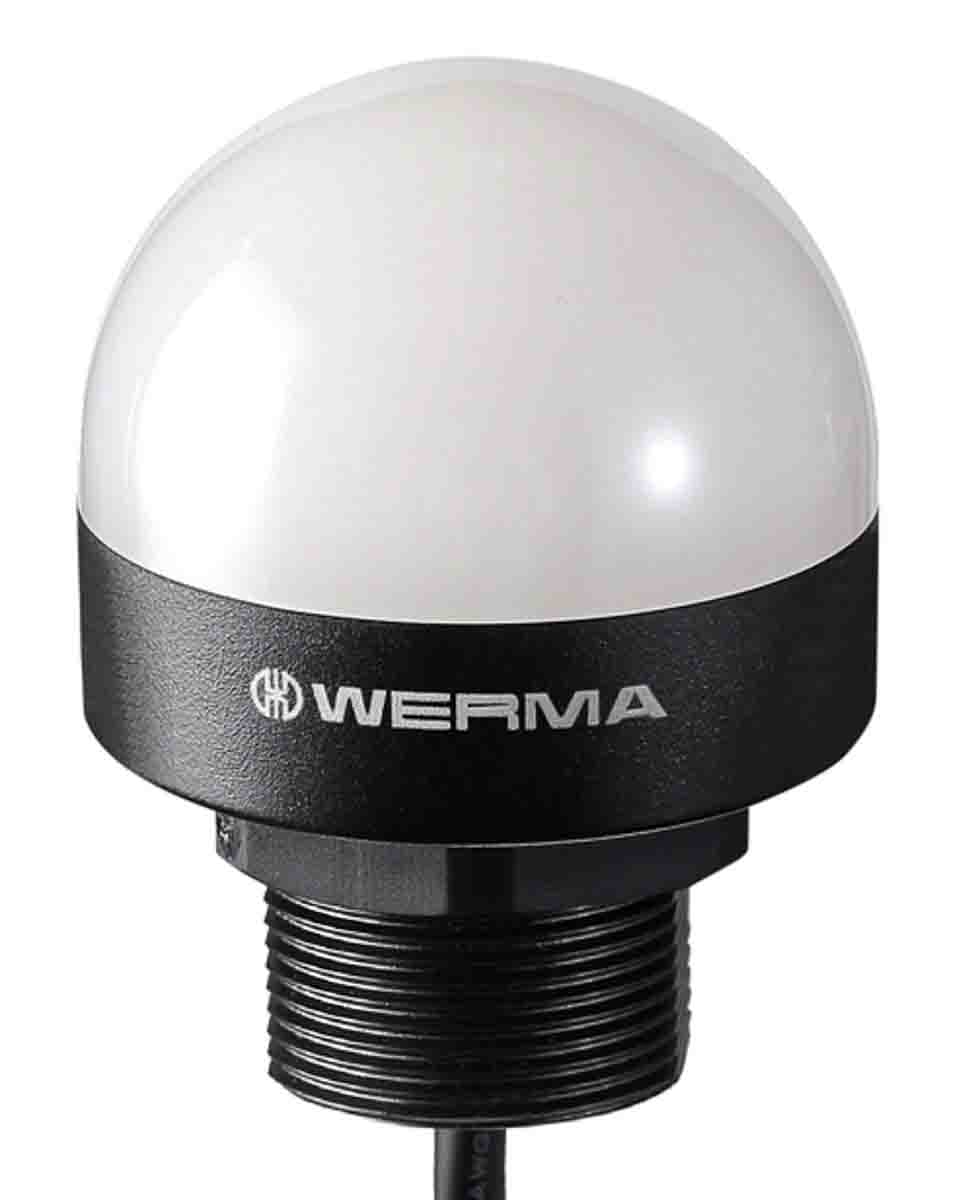 Werma MC55 Series Clear Steady Beacon, 24 V, Base Mount, LED Bulb, IP65