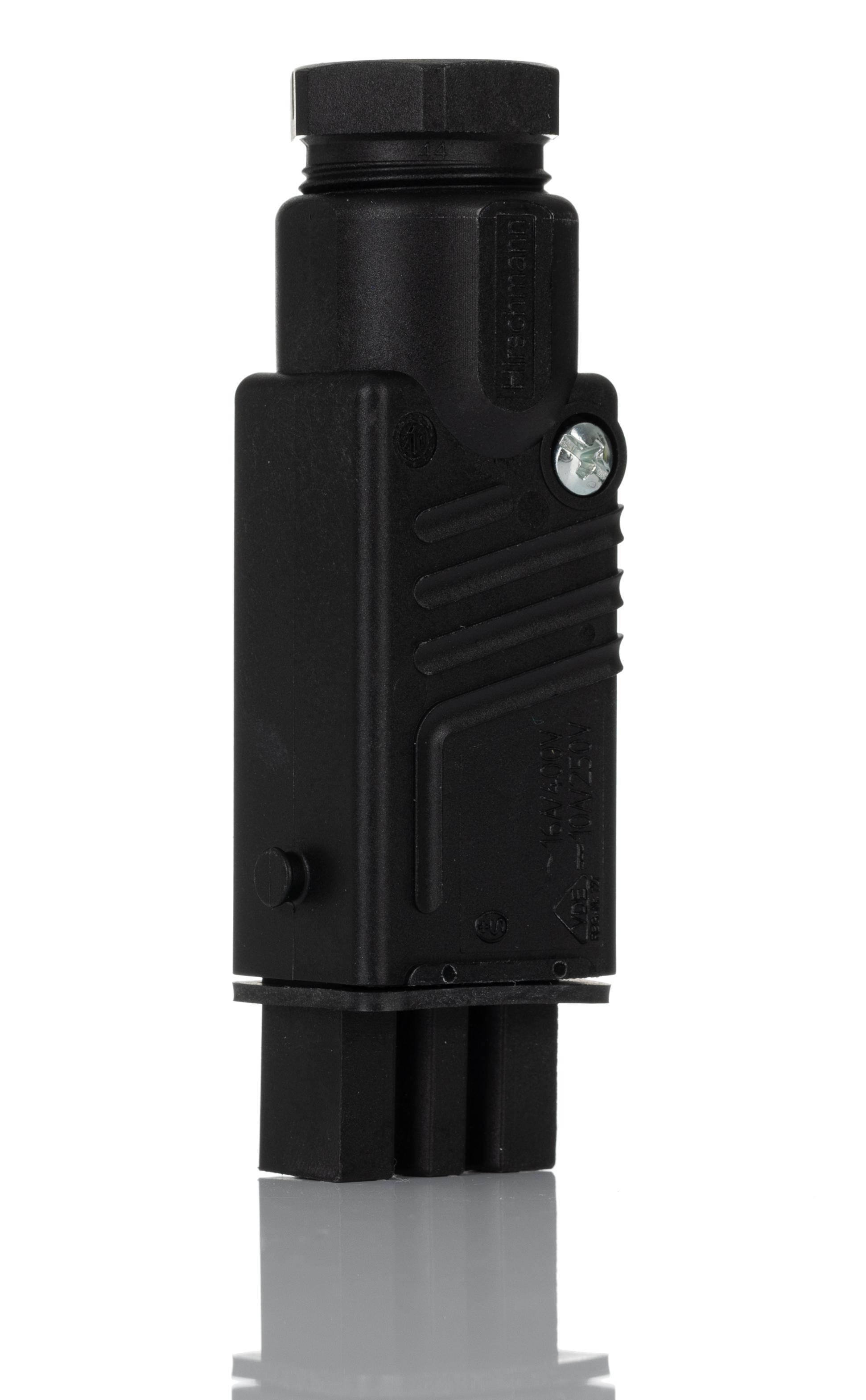Hirschmann, ST IP54 Black Cable Mount 3P + E Industrial Power Socket, Rated At 10A, 230 V, 400 V