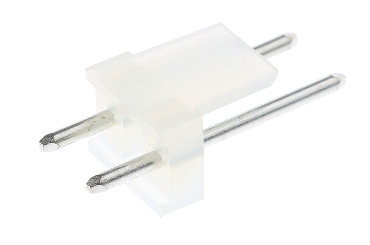 Molex KK 508 Series Straight Through Hole Pin Header, 2 Contact(s), 5.08 mm Pitch, 1 Row, Unshrouded