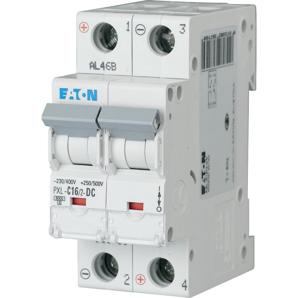 Eaton xPole - PXL PXL MCB, 2P, 16A Curve C, 440V AC, 48V DC, 10 kA Breaking Capacity