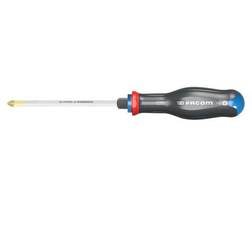 Facom Pozidriv Screwdriver, PZ2 Tip, 125 mm Blade, 245 mm Overall