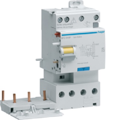 Hager BFC RCCB, 40A, 3 Pole, 300mA, Type AC, 230V