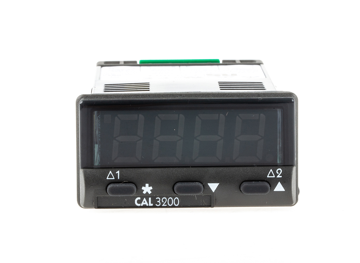 CAL 3200 PID Temperature Controller, 48 x 24 (1/32 DIN)mm, 2 Output Relay, 90 → 264 V ac Supply Voltage