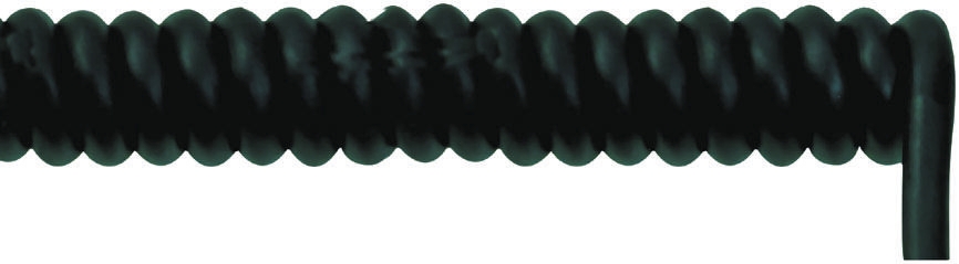 Lapp UNITRONIC Coiled 1.5 mm² 3 Core Power Cable, H07RN-F, Black Neoprene, 2m