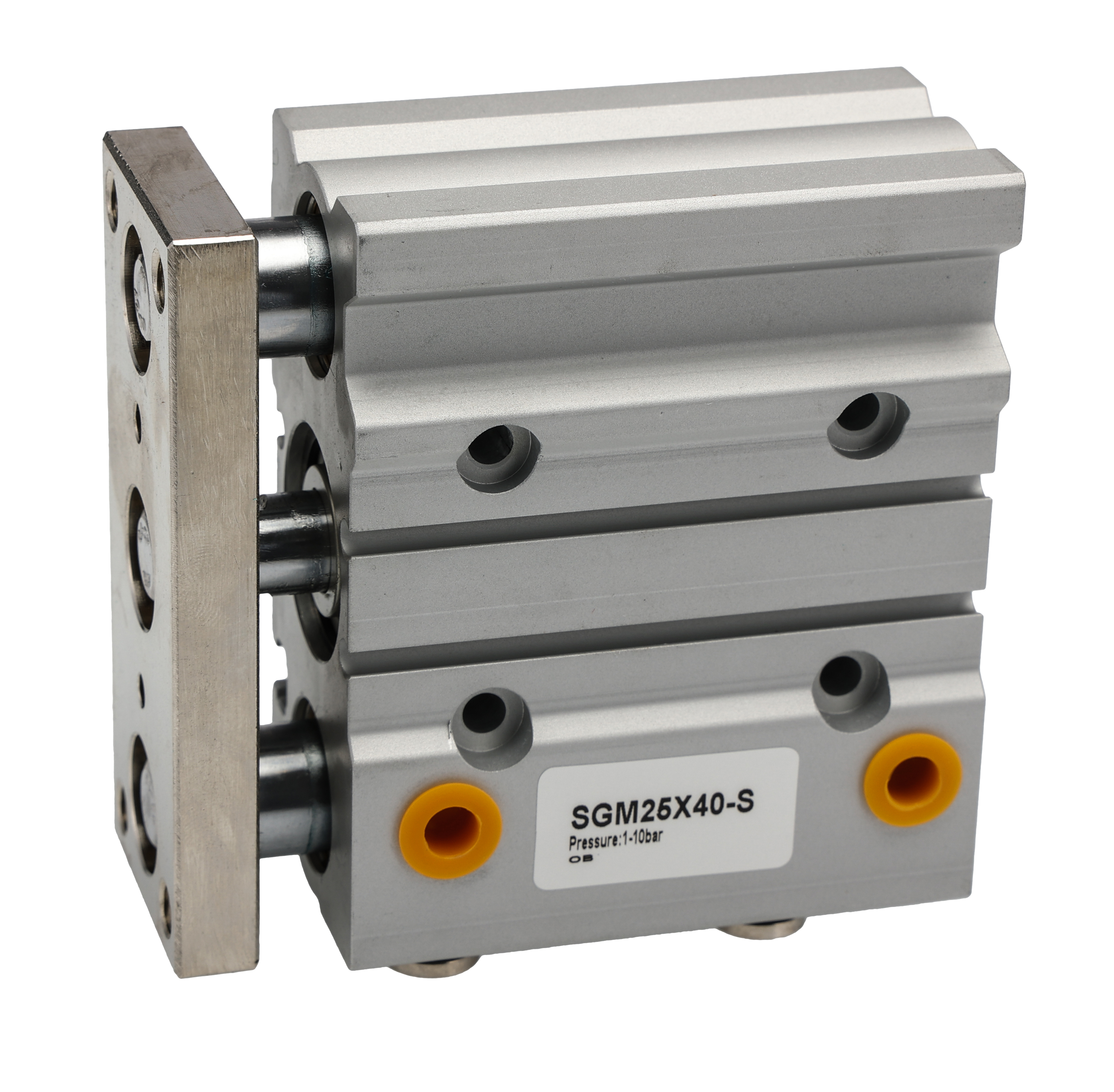 RS PRO Pneumatic Guided Cylinder - 25mm Bore, 40mm Stroke, Double Acting