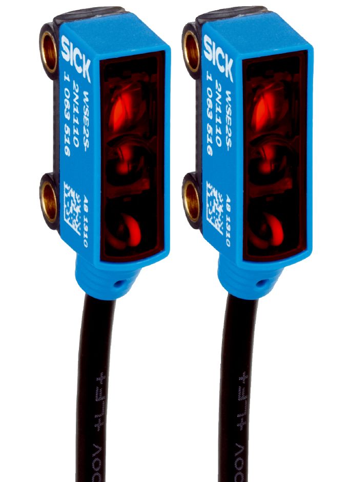 SICK Through Beam Photoelectric Sensor, Miniature Sensor, 2.5 m Detection Range