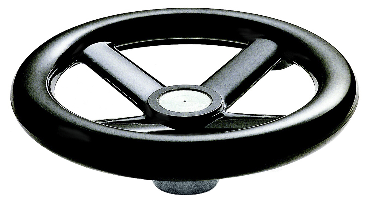 RS PRO Black Hand Wheel, 140mm diameter