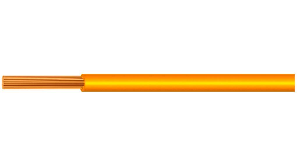 Helukabel H05V-K Series Yellow 0.5 Hook Up Wire, 20, 100m, PVC Insulation, 29089