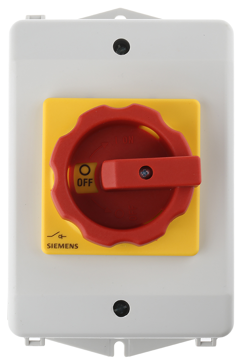 Siemens 3P Pole Isolator Switch - 32A Maximum Current, 11.5kW Power Rating, IP65