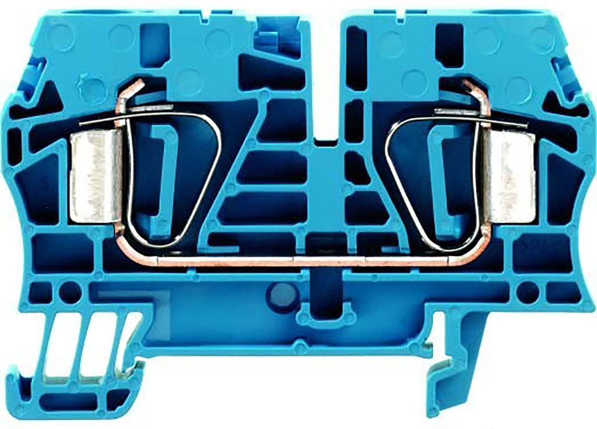 Weidmuller 1608630000 ZDU Series Blue, 6mm², Single-Level, Clamp Termination