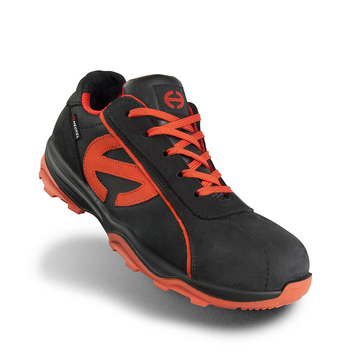 Heckel RUN-R Men's Black, Red Composite Toe Capped Safety Trainers, UK 9, EU 43