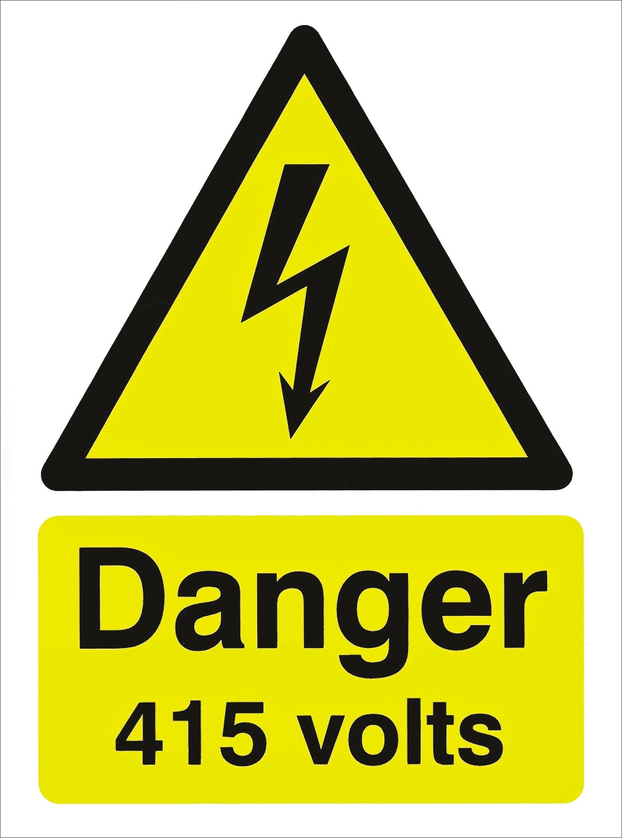 RS PRO Electrical Hazard Warning Sign (English)