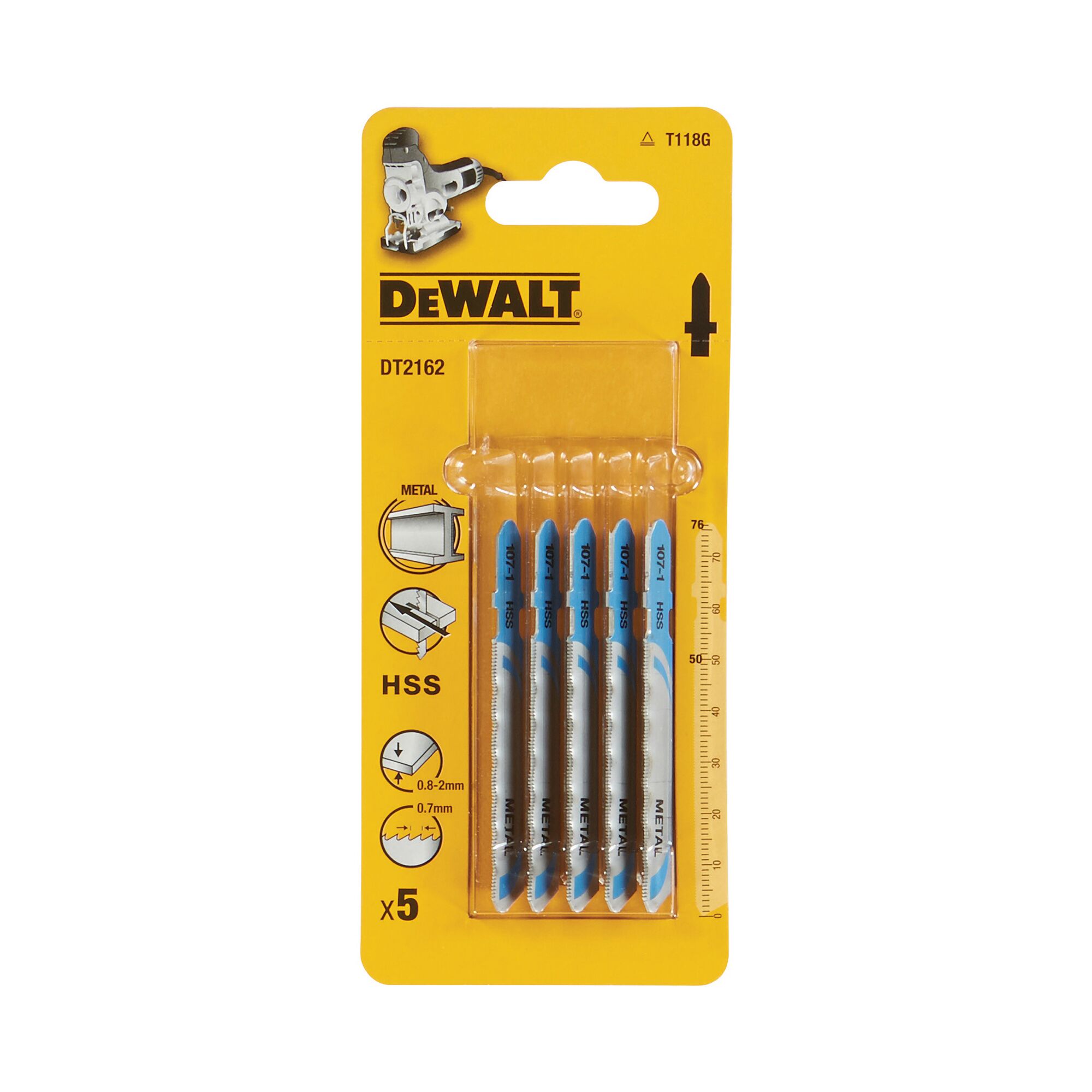 DeWALT Metal 50mm Cutting Length Jigsaw Blade, Pack of 5
