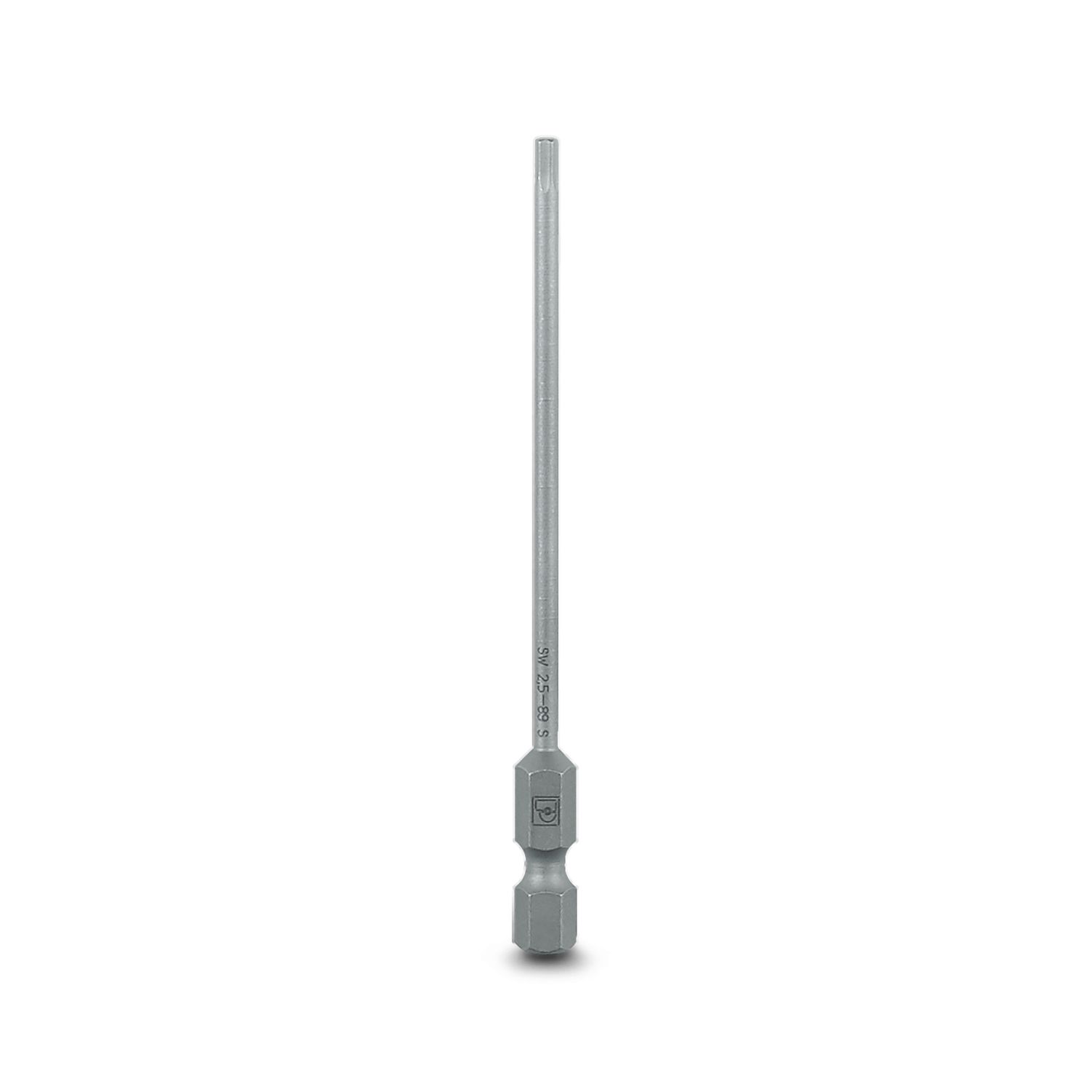 Phoenix Contact Hexagon Hexagon Bit, 2.5 x 89 mm Tip, 1/4 in Drive, Hexagon Drive, 89 mm Overall