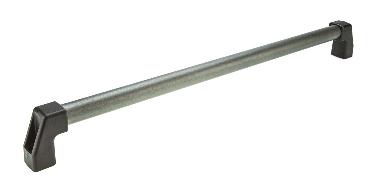 Elesa Black Aluminium Handle 78 mm Height, 38mm Width, 724mm Length