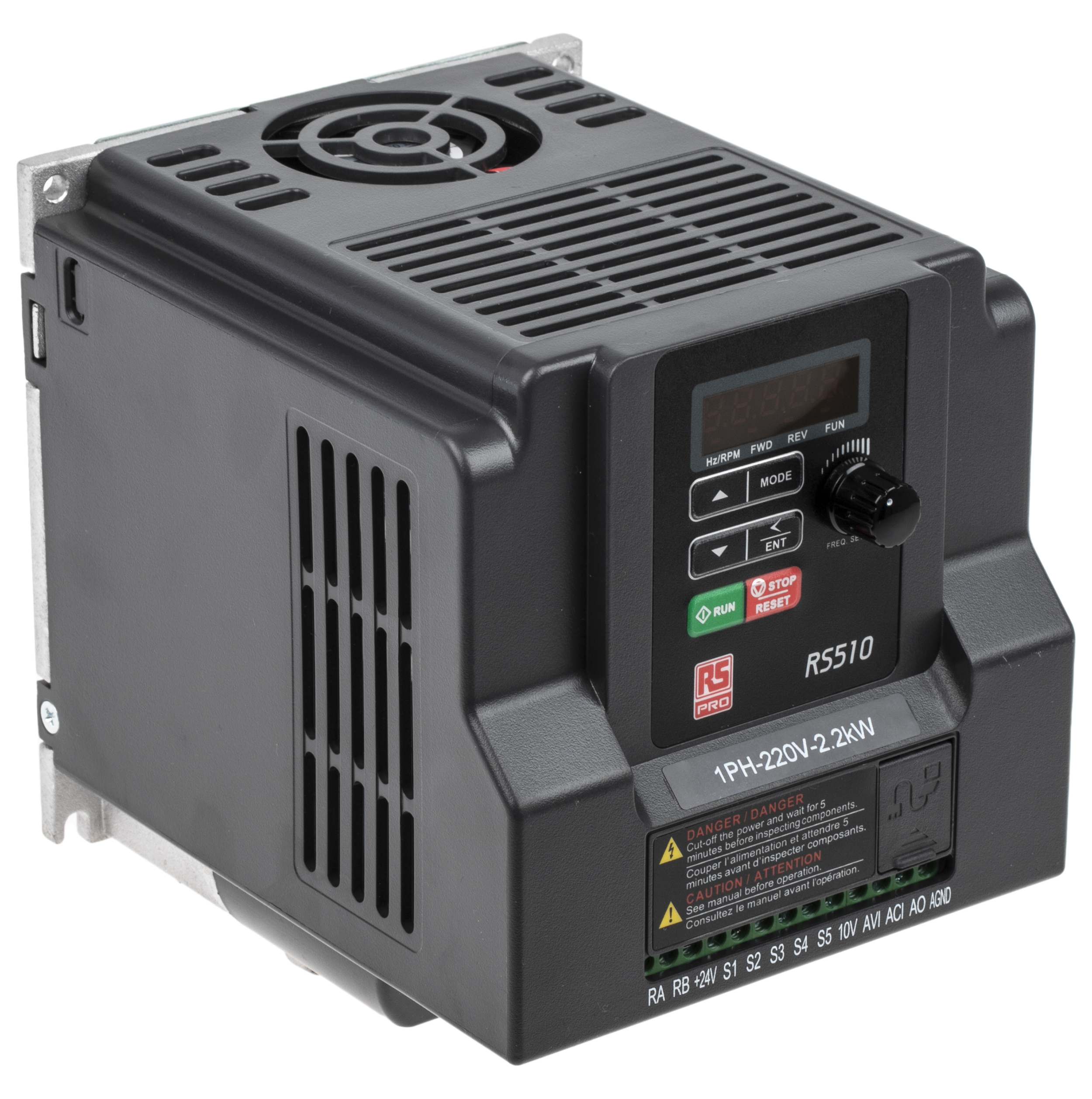 RS PRO Inverter Drive, 2.2 kW, 1 Phase, 200 → 240 V ac, 21 A