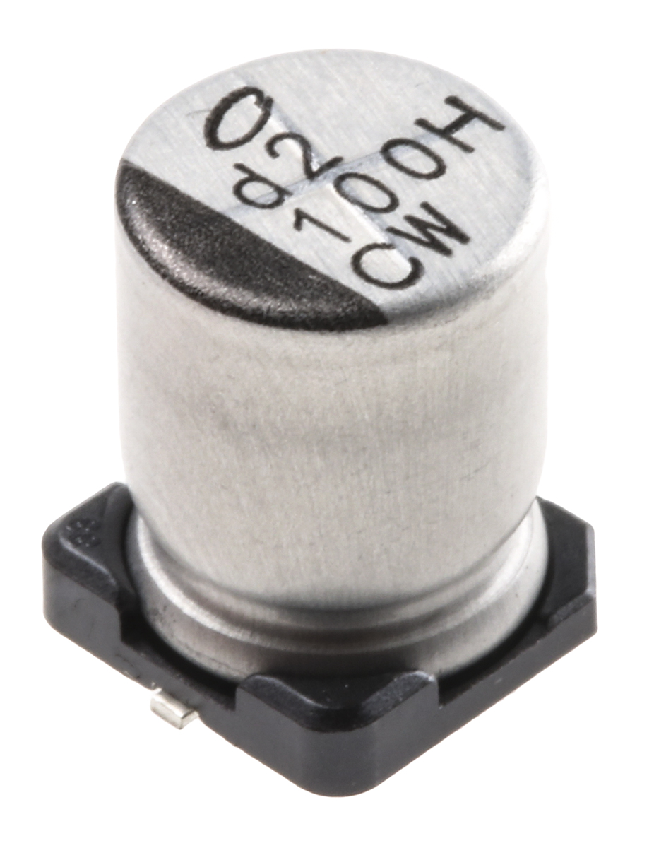 Nichicon 100μF Aluminium Electrolytic Capacitor 50V dc, Surface Mount - UCW1H101MNL1GS