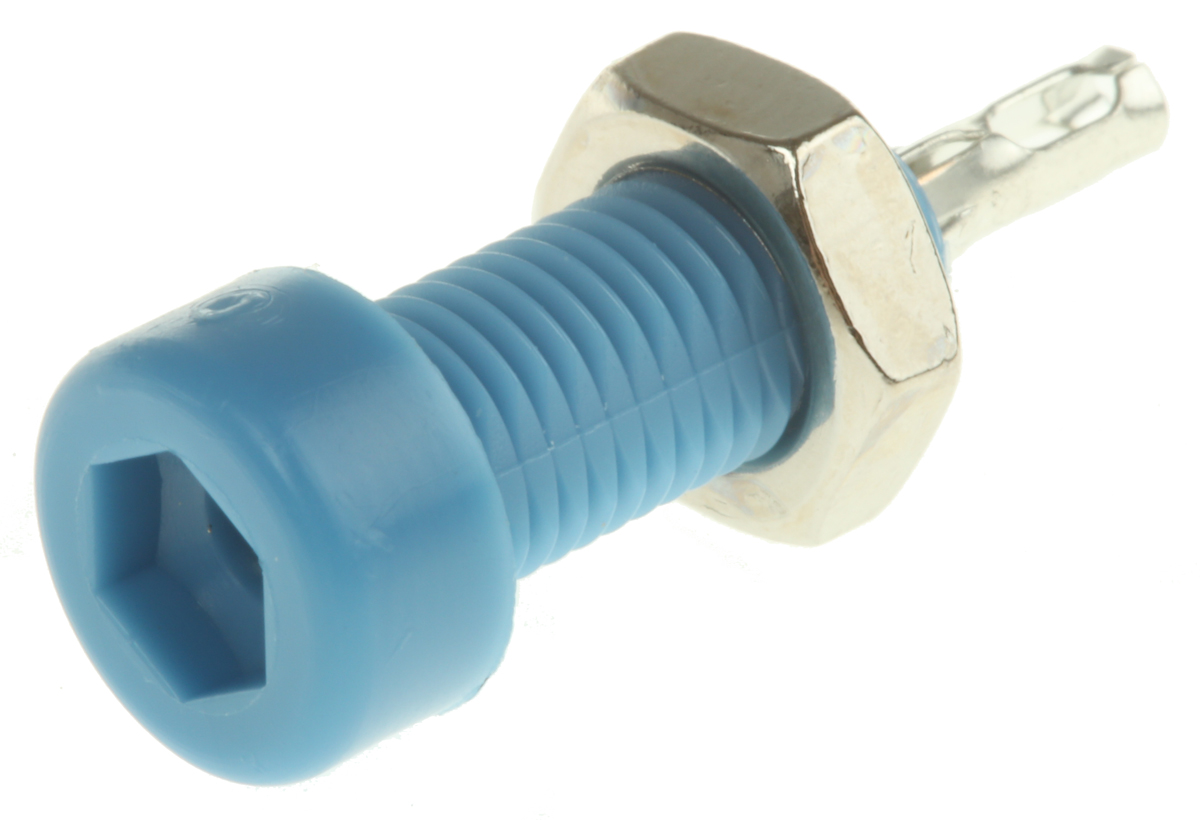 WIMA Blue Female Test Socket, 2mm Connector, Solder Termination, 10A, Tin Plating