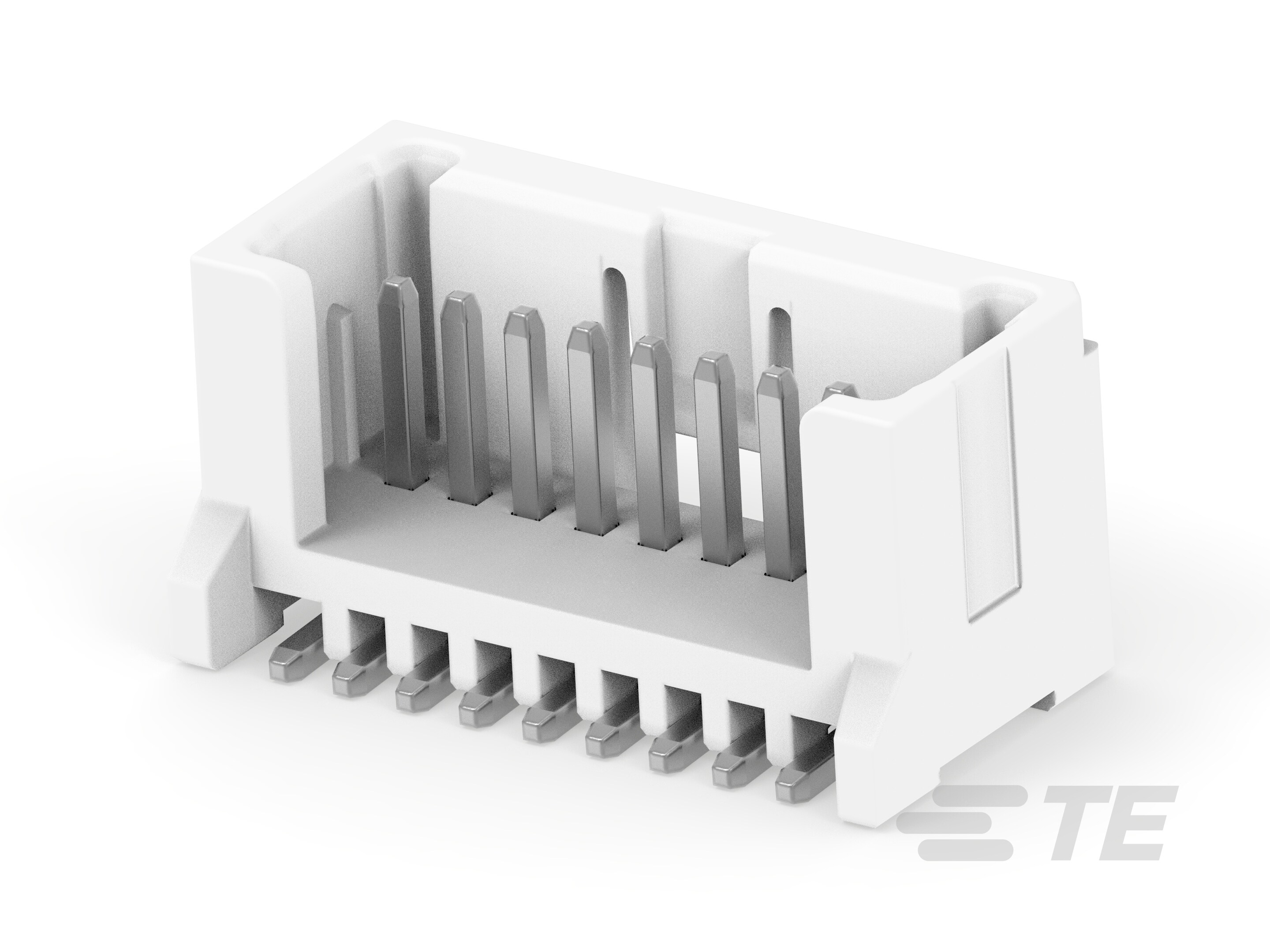 TE Connectivity MICRO CT Series Straight Board PCB Header, 9 Contact(s), 1.2 mm Pitch, 1 Row, Shrouded