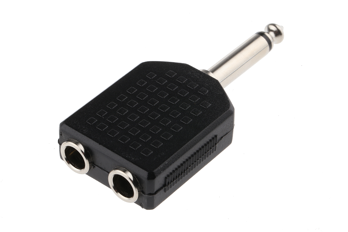 RS PRO AV Adapter, Female 1/4 in Mono to Male 1/4 in Mono