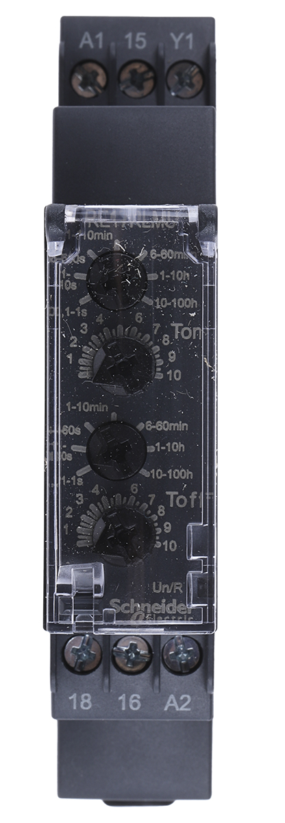 Schneider Electric Harmony Time Series DIN Rail Mount Timer Relay, 24 V dc, 24 → 240V ac, 2-Contact, 0.1 s