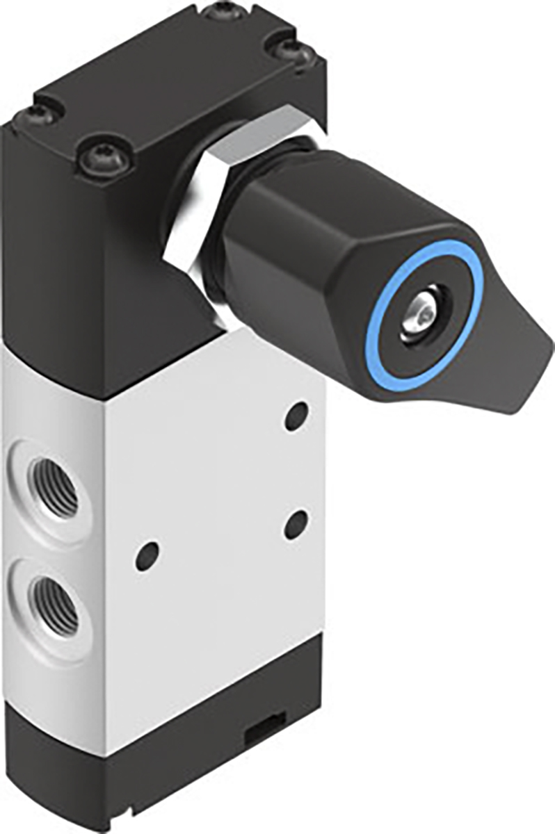Festo Twist Selector 5/2 Pneumatic Manual Control Valve VHEF Series, G 1/8, 1/8in, 4106808